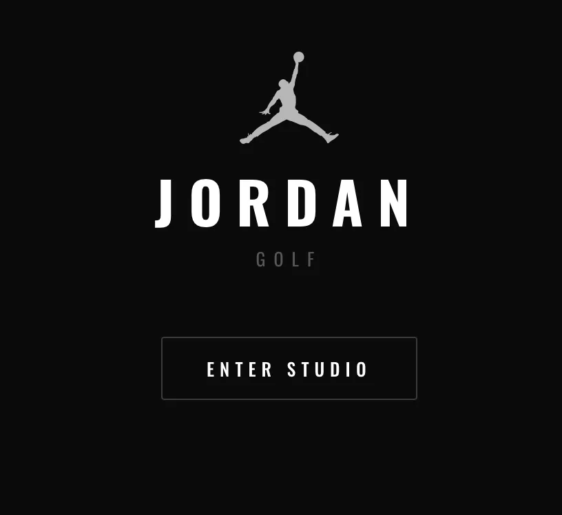 Jordan Golf studio configurator built by ComeFigure